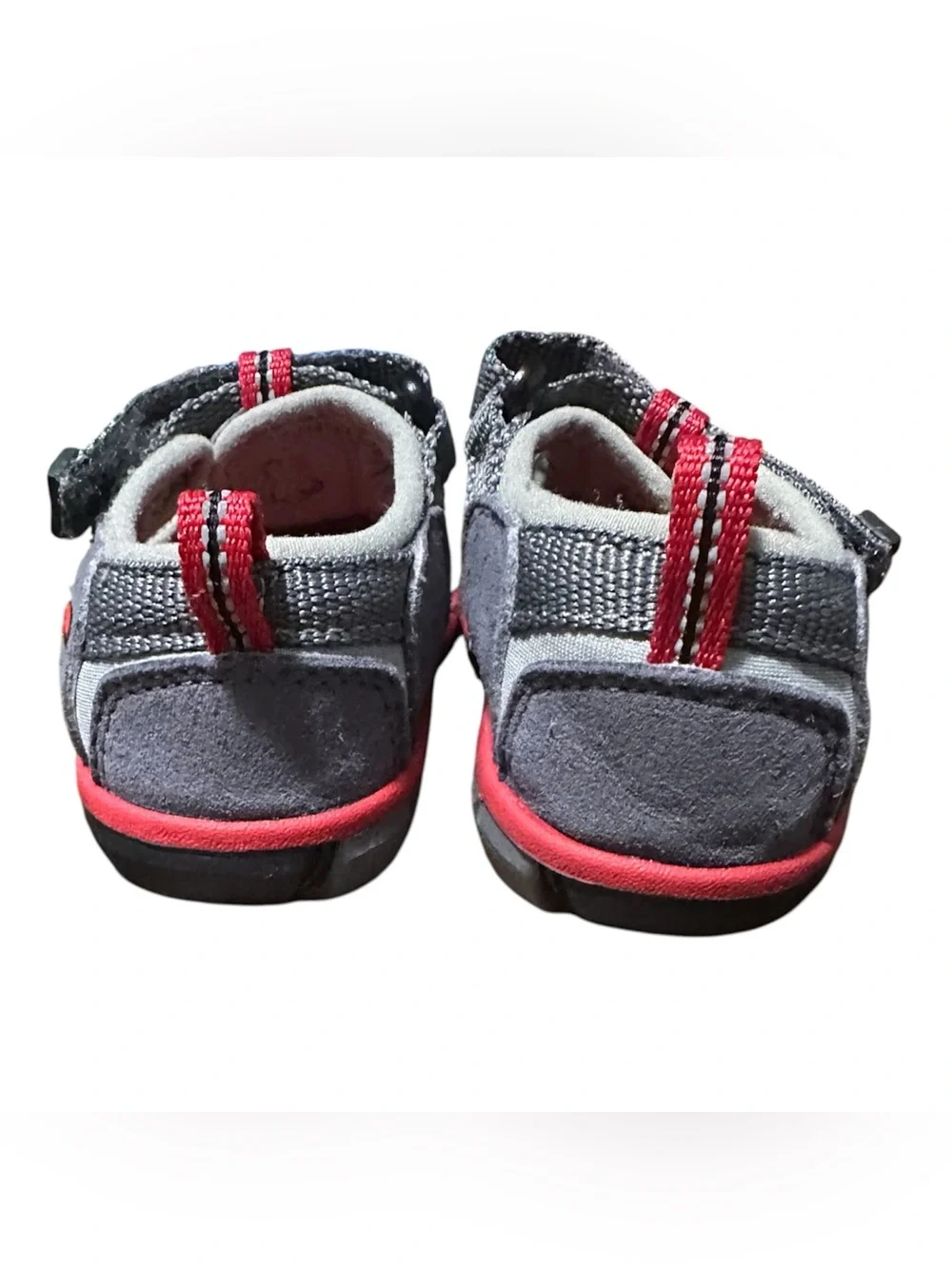 Keen Kids Gray and Red Closed-Toe Outdoor Sandal